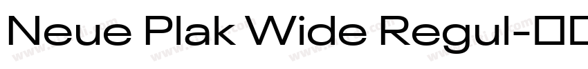 Neue Plak Wide Regul字体转换